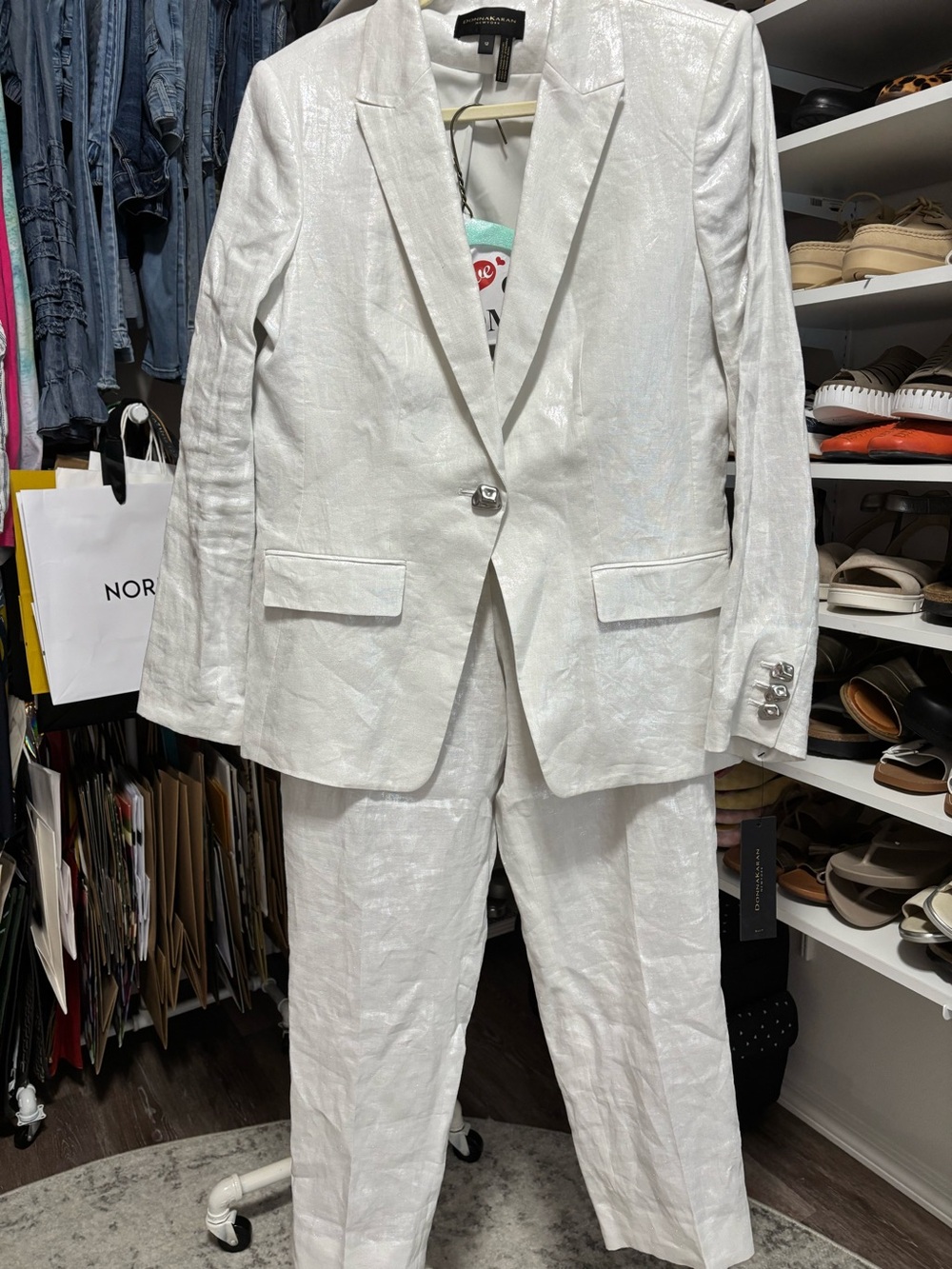 NWT Donna Karen shimmer pantsuit